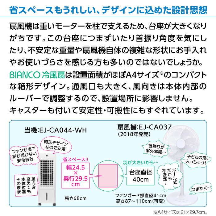 省スペースもうれしい、デザインに込めた設計思想